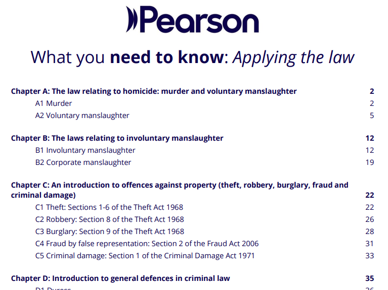 BTEC Applied Law: Unit 3 revision guide (applying the law)