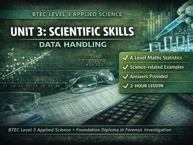 BTEC Level 3 Applied Science Unit 3 Lesson 1