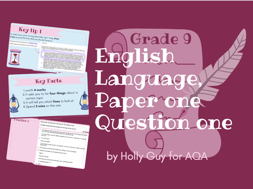 AQA English Language, Paper one, Question One