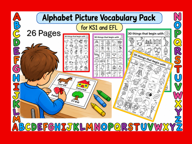 Bumper Alphabet Picture Vocabulary Pack