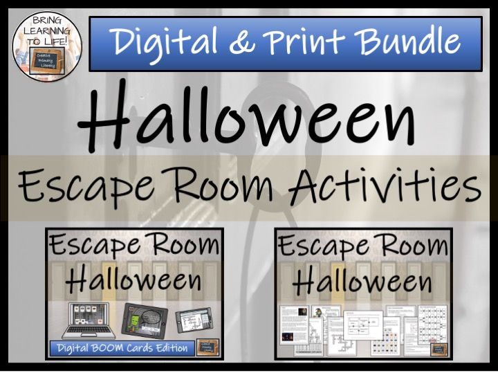 Halloween Escape Room Bundle | BOOM Card Digital & Print Versions