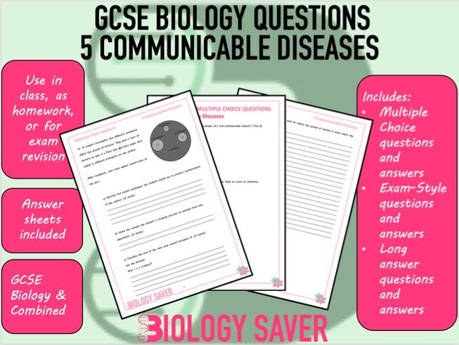 GCSE Biology Questions - 5 Communicable Diseases
