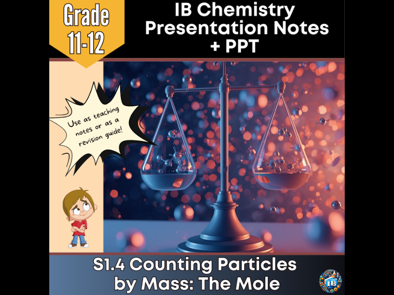 IB DP Chemistry: S1.4 The Mole – Teaching Notes & Editable PowerPoint 2026