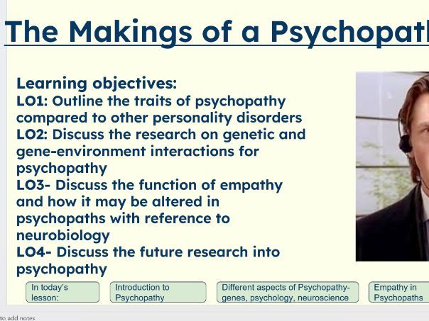 Psychopaths-Psychology Extra Curricular
