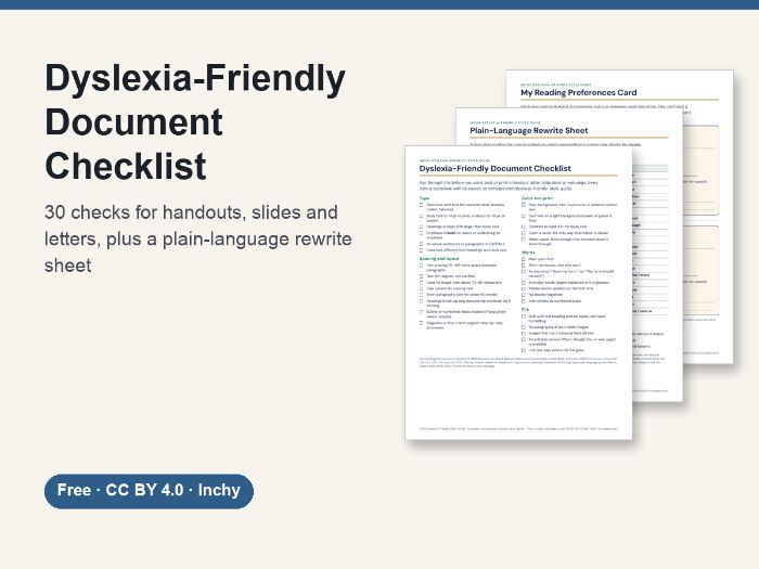 Dyslexia-Friendly Document Checklist (Free)