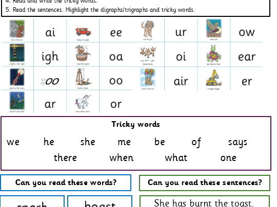 Little Wandle Phonics Homework sheets Reception Summer 2 Week 1-5