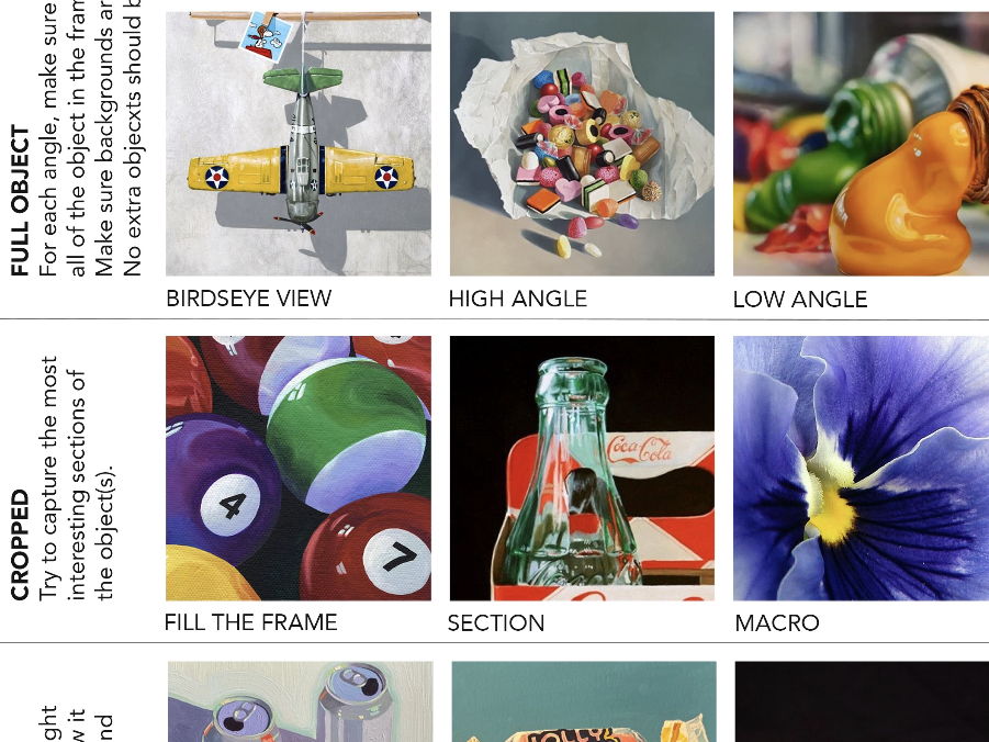 Still Life Photography Help Sheet