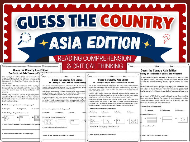 Guess the Country – Asia Edition | Reading Comprehension & Critical Thinking