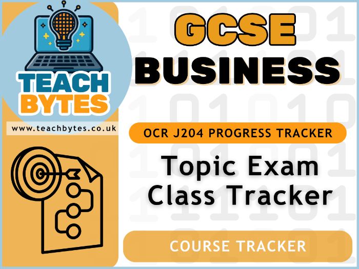 GCSE OCR J204 Business Topic Exam Class Tracker