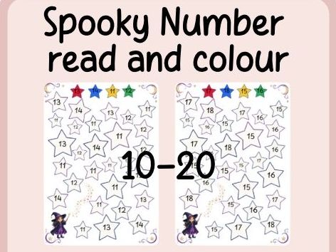 Spooky- halloween colour by number 10-20-continuous provision