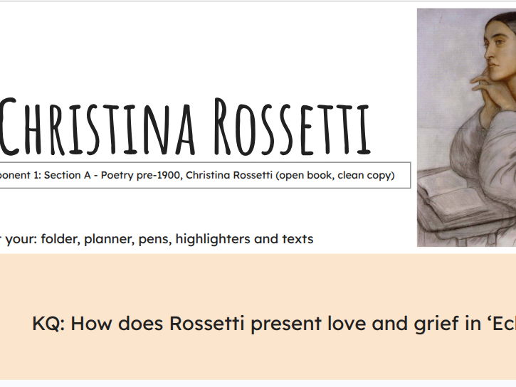 Rossetti - ALevel English Lit Eduqas