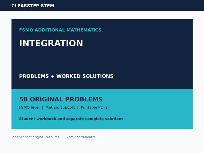 FSMQ Integration Problems Worked Solutions