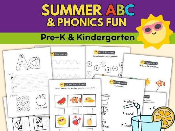 Summer ABC & Phonics Fun | No Prep Printable Activities for Pre-K & Kindergarten
