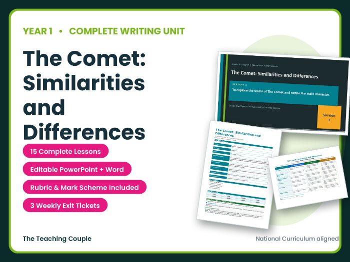 The Comet: Similarities and Differences | Year 1 English Unit