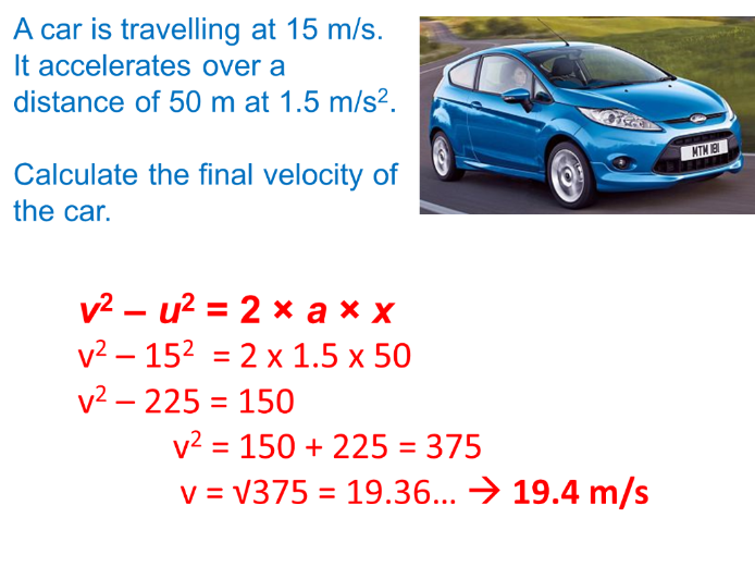 Acceleration CP1c SP1c Edexcel 9-1 GCSE Physics Motion