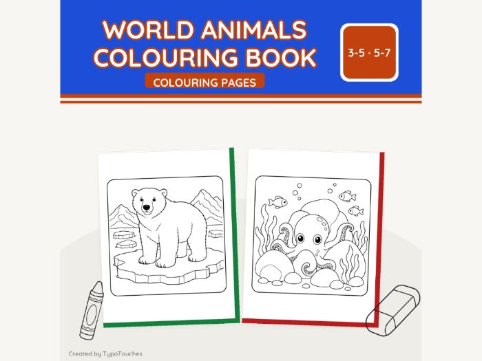 World Animals Colouring Book | 90 pp