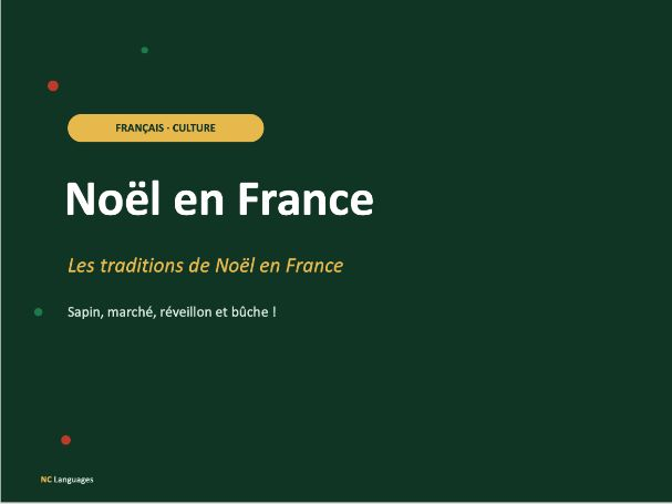 FRENCH: Noël en France (Cultural lesson)
