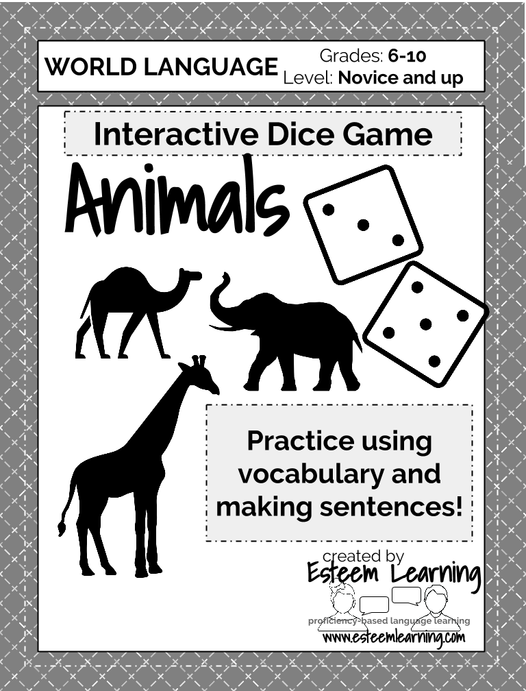 Animals Dice Game (any language!)