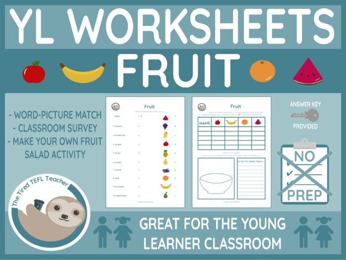 ESL Fruit Vocabulary Worksheet