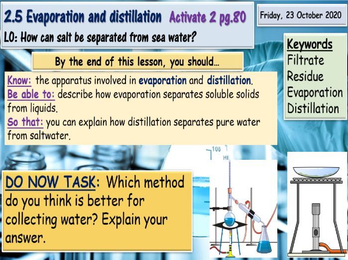 Evaporation and distillation KS3 Science