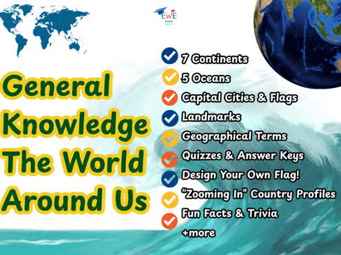 Geography General Knowledge Pack | Literacy | The World Around Us | Year 4-9 | KS2, KS3