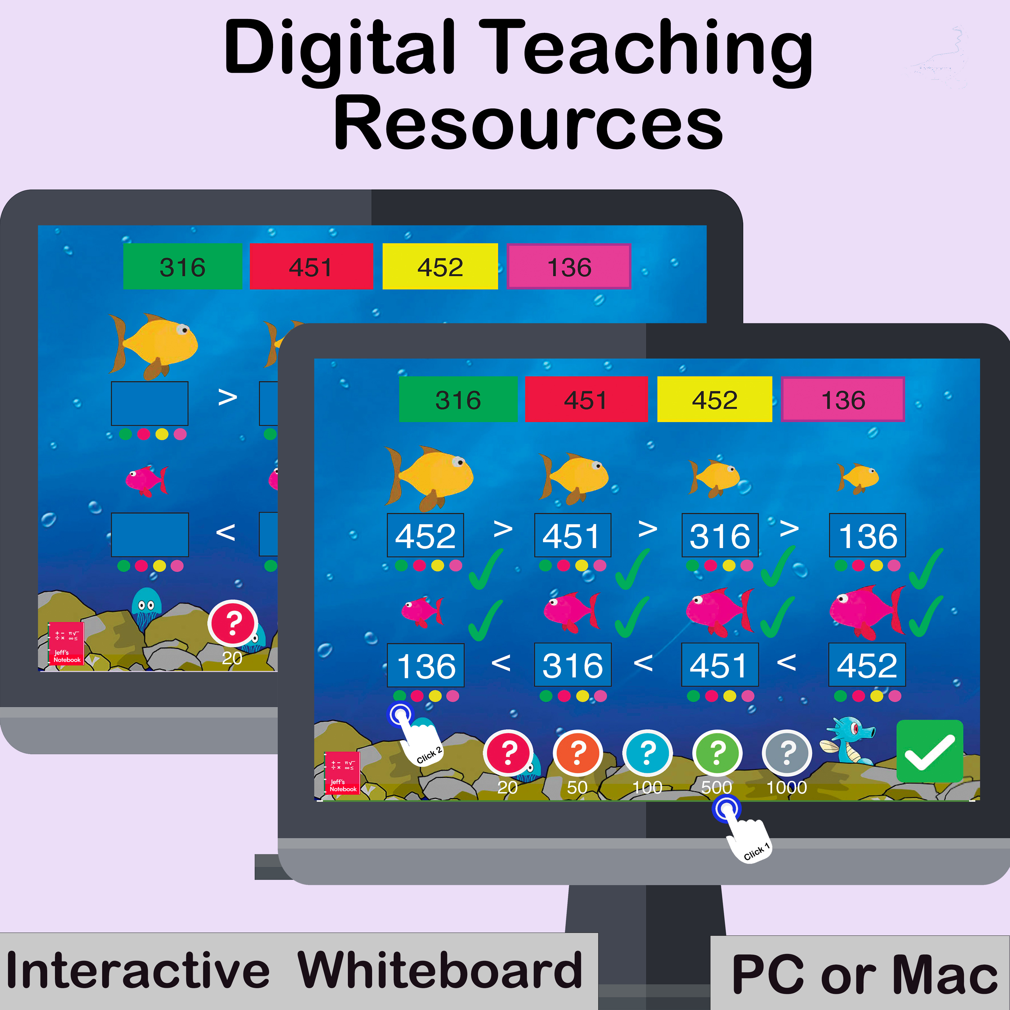 Compare And Order Numbers To 20 50 100 500 Or 1000 Worksheets