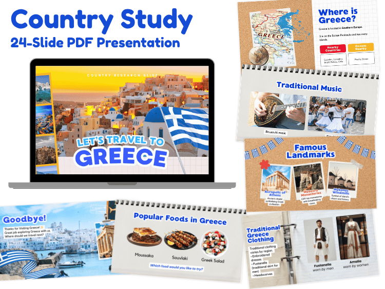 Greece Country Study | Geography & Culture 24-Slide Presentation