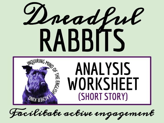 "Dreadful Rabbits" by Manly Wade Wellman Close Reading Analysis Worksheet and Answer Key