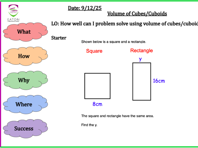 Volume of Cubes and Cuboids