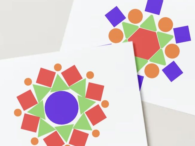 2D shape Rangoli patterns