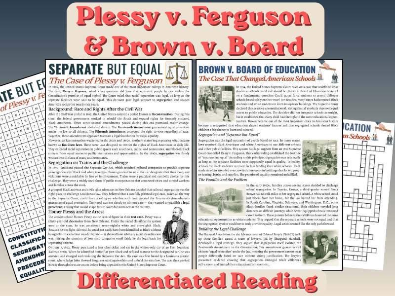 Plessy & Brown v. Board | Reading
