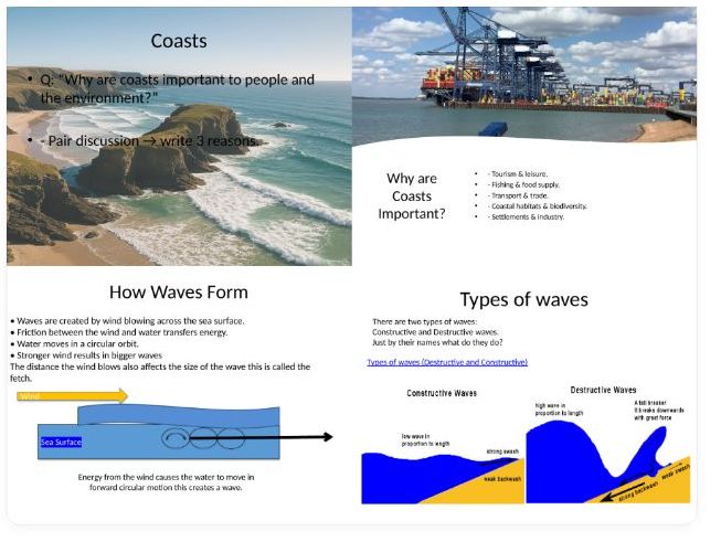 AQA GCSE Geography  Wave types and there characteristics