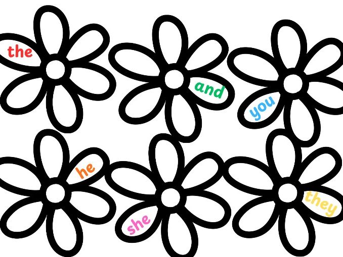 Tricky Word Flowers Phase 2 and 3