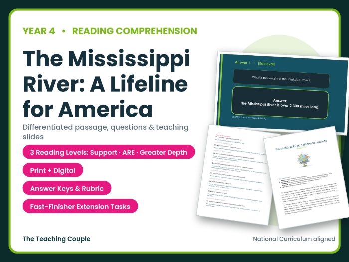 The Mississippi River Reading Comprehension | Year 4 (KS2)