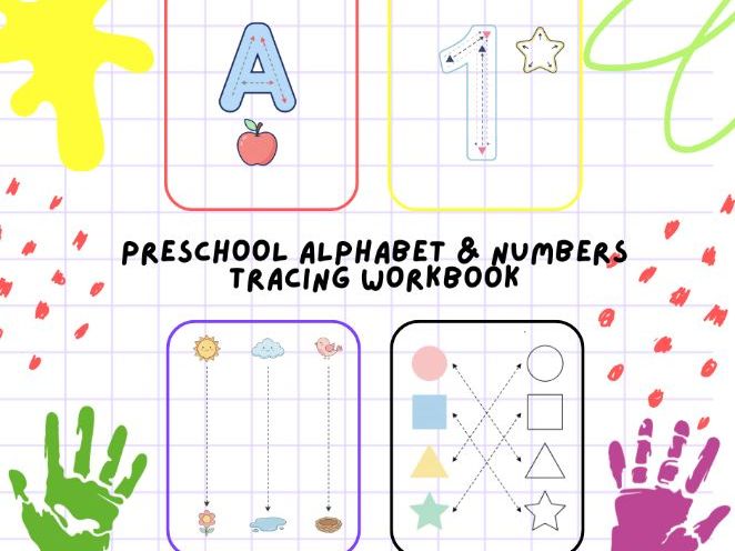 Preschool Alphabet & Numbers Tracing Workbook