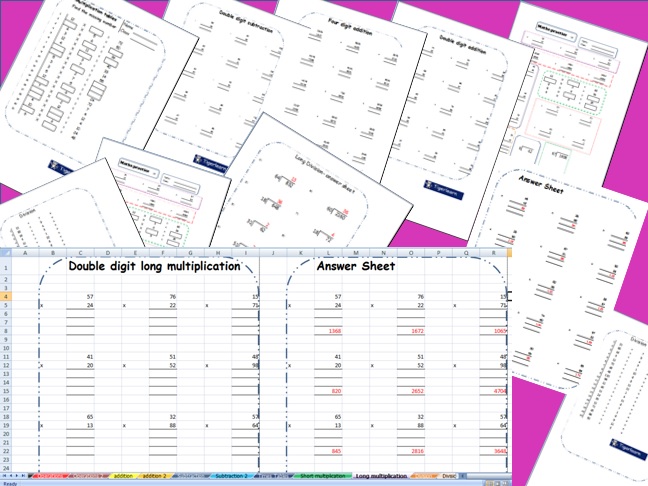 Mathematics, Arithmetic worksheet generator