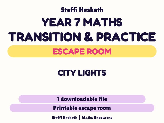 Year 7 Maths Christmas Escape Room – City Lights