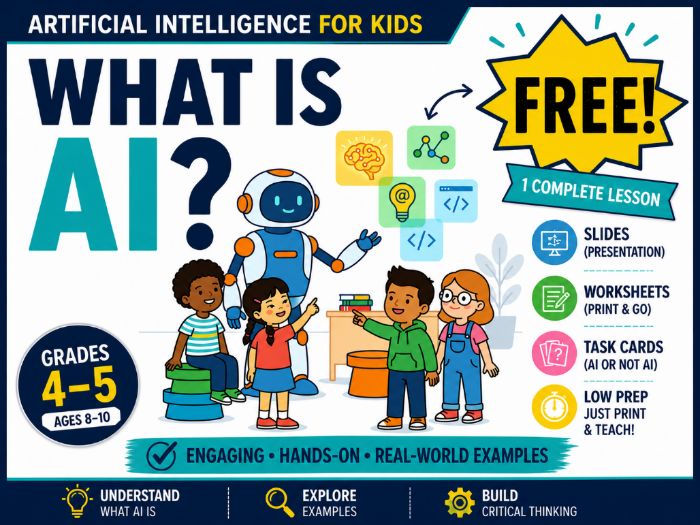 AI for Kids – Lesson 1: What is AI? | Year 4–5 Lesson Pack | FREE!