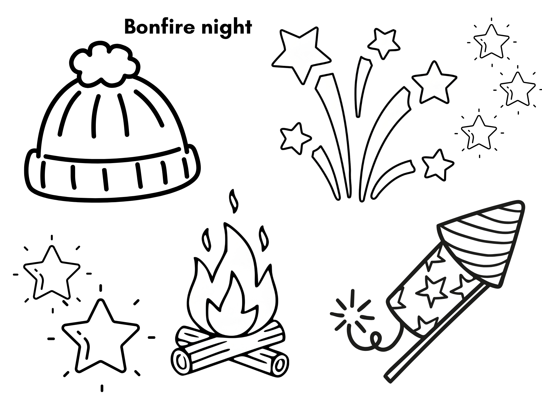 Bonfire Night EYFS Activity Bundle | Phonics, Maths, Fine Motor, Handwriting & Writing