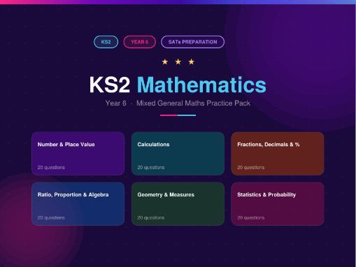 **KS2 Mathematics — Year 6 Mixed General Maths Practice Pack**