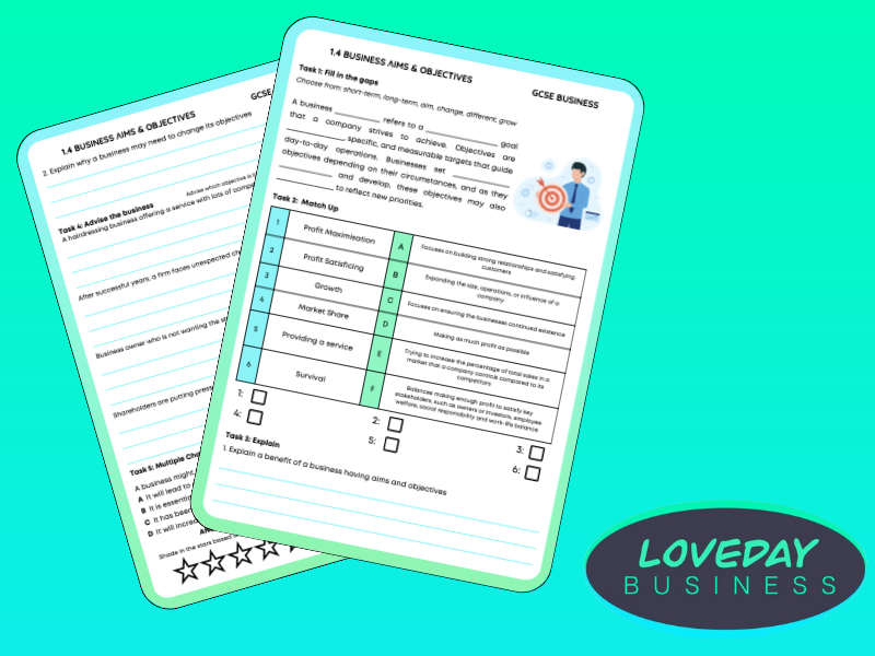 OCR GCSE Business Aims & Objectives