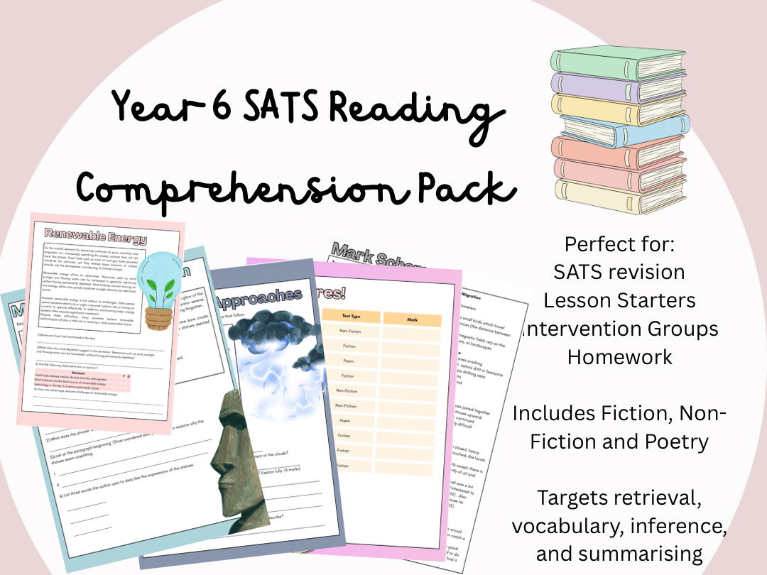 KS2 SATs Reading Revision Bundle - 14 SATs Style Texts with Questions & Mark Schemes | Inference and Mixed Comprehension Skills | Year 6