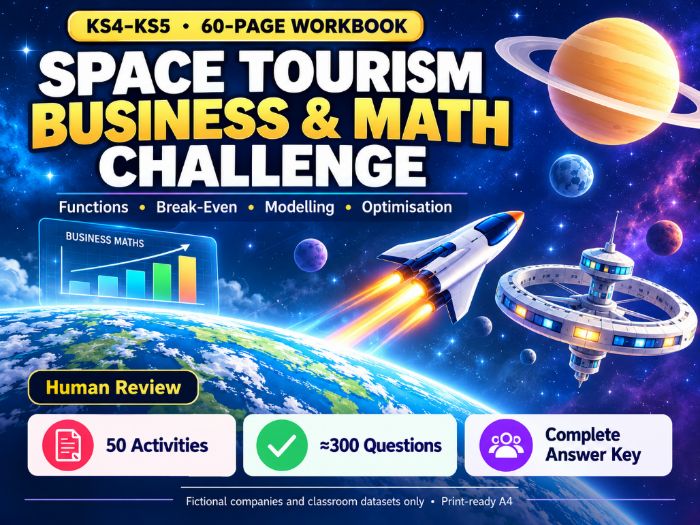 Space Tourism Business Maths Challenge | KS4–KS5 | 60 Pages