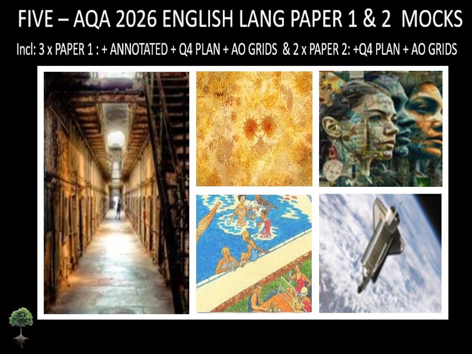 FIVE - AQA PAPER 1 & 2 | 2026 FULL MOCKS | ANNOTATED | Q4 PLAN | AO GRIDS