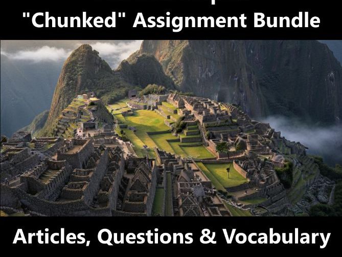 Inca Empire "Chinked" Assignment" Bundle (18 Assignments)