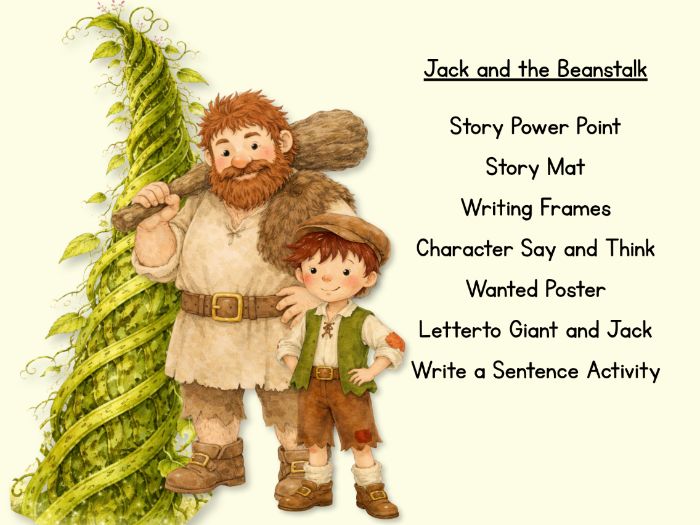 Jack and the Beanstalk Storytelling and Writing Pack, KS1 English, Traditional Tales