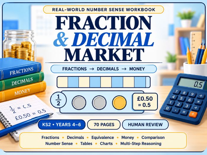 Fraction & Decimal Market  KS2 Years 4–6  70 Pages