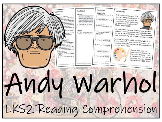 LKS2 Andy Warhol Reading Comprehension Activity