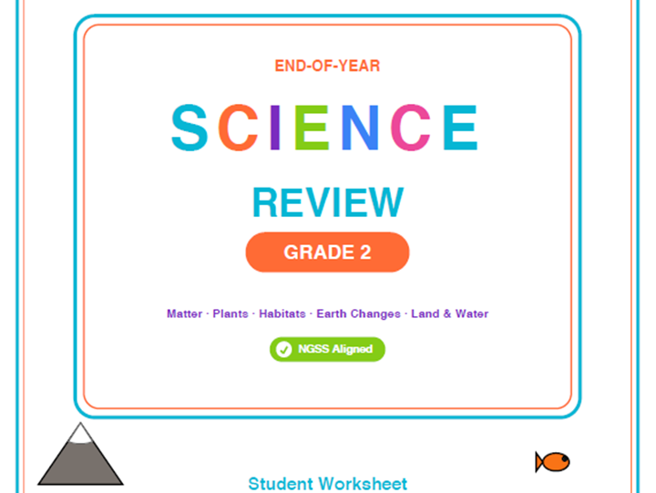 2nd Grade End of Year Science Review Worksheets & Games | NGSS Aligned