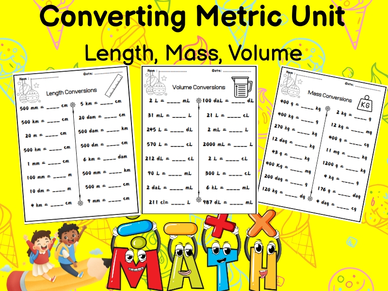 Measurement Conversion |  Converting Metric Unit Length, Mass, Volume